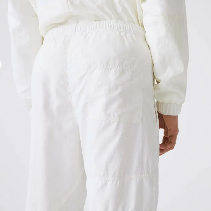 Sweatpants and Trousers Men Lacoste Men039s Patchwork WaterRepellent Joggers White B5l