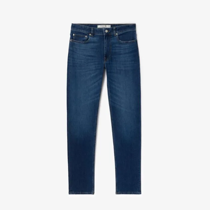 Sweatpants and Trousers Men Lacoste Men039s Slim Fit Stretch Cotton Denim Jeans Blue Mk9