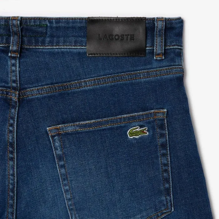 Sweatpants and Trousers Men Lacoste Men039s Slim Fit Stretch Cotton Denim Jeans Blue Mk9
