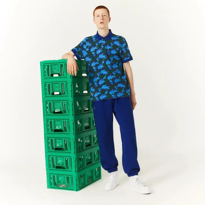 Sweatpants and Trousers MenWomen Lacoste Unisex Lacoste X Minecraft Organic Cotton Fleece Sweatpants Blue Bdm