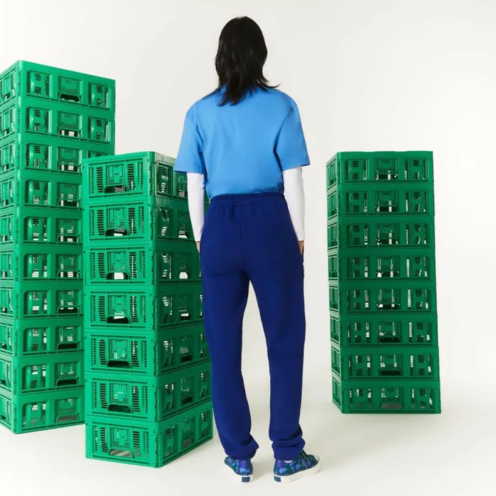 Sweatpants and Trousers MenWomen Lacoste Unisex Lacoste X Minecraft Organic Cotton Fleece Sweatpants Blue Bdm