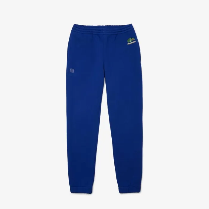 Sweatpants and Trousers MenWomen Lacoste Unisex Lacoste X Minecraft Organic Cotton Fleece Sweatpants Blue Bdm
