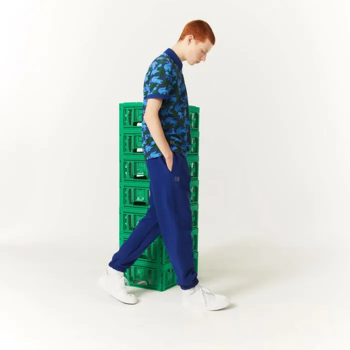 Sweatpants and Trousers MenWomen Lacoste Unisex Lacoste X Minecraft Organic Cotton Fleece Sweatpants Blue Bdm