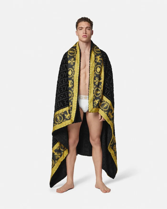 Swimwear Men Versace Greca Border Swim Briefs Whiteprint