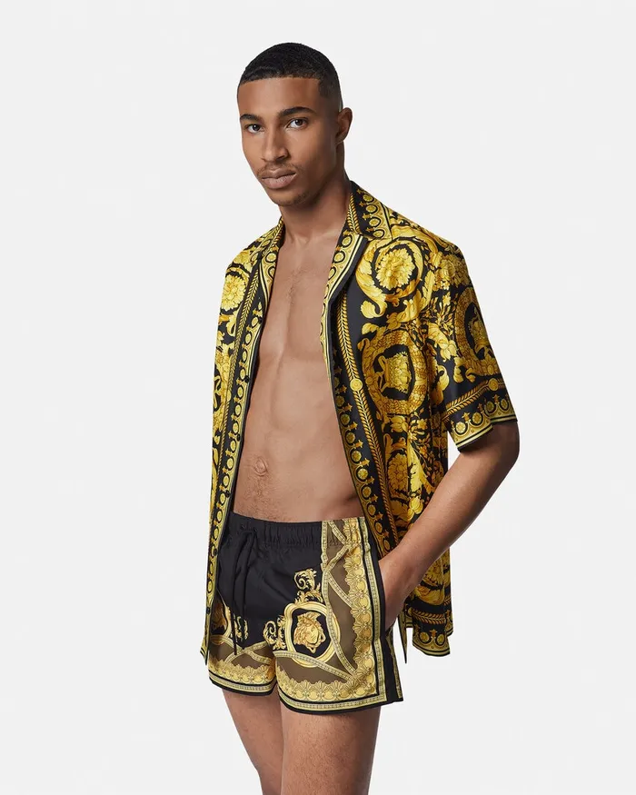 Swimwear Men Versace La Coupe Des Dieux Swim Shorts Black