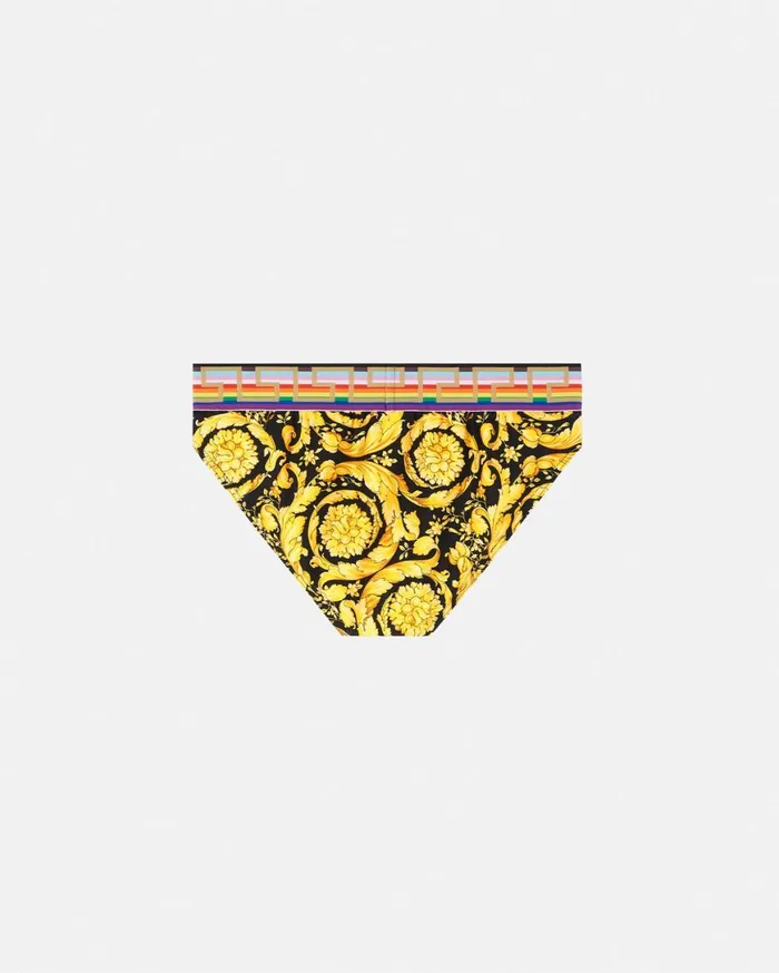 Swimwear Men Versace Pride Barocco Swim Briefs Blackprint