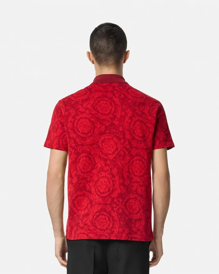 TShirts and Polos Men Versace Barocco Polo Shirt Red