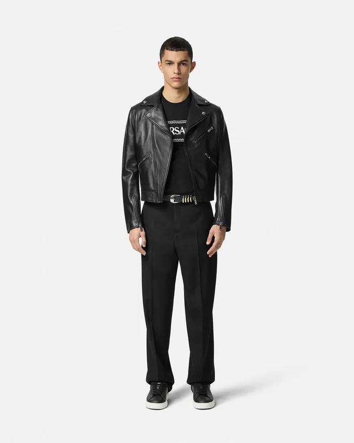 TShirts and Polos Men Versace Embroidered 03990s Vintage Logo TShirt Black