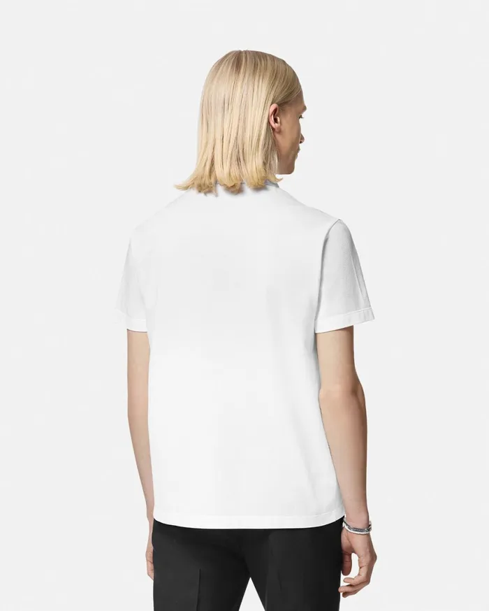 TShirts and Polos Men Versace Greca Collar Polo Shirt White
