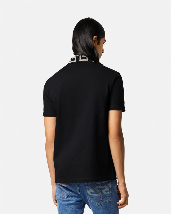 TShirts and Polos Men Versace Greca Polo Shirt Black