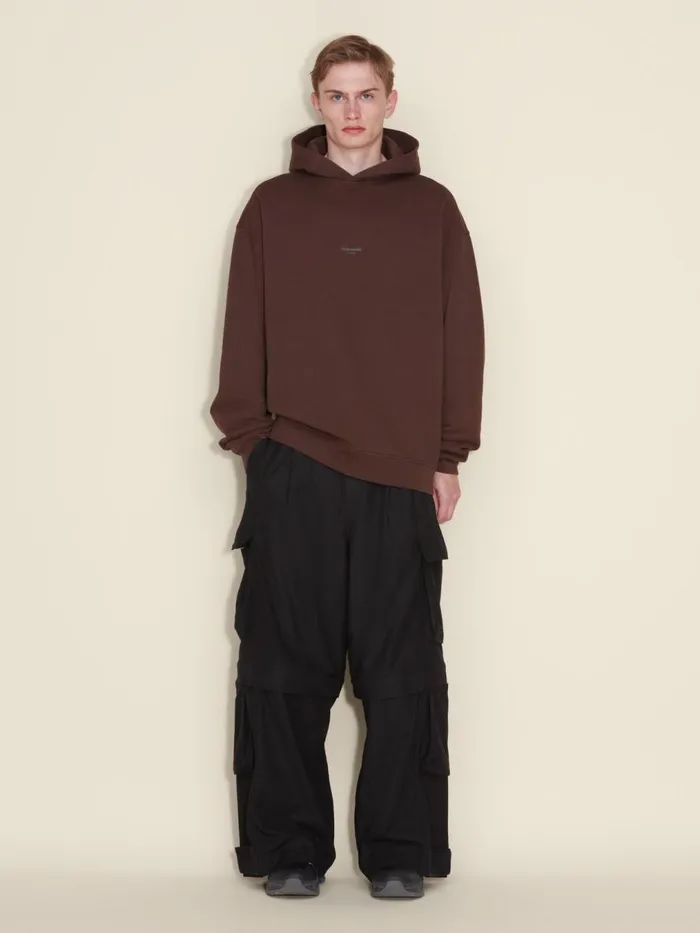 Tshirts and Sweats Men Holzweiler M Paradise Oslo Hoodie Dk Brown