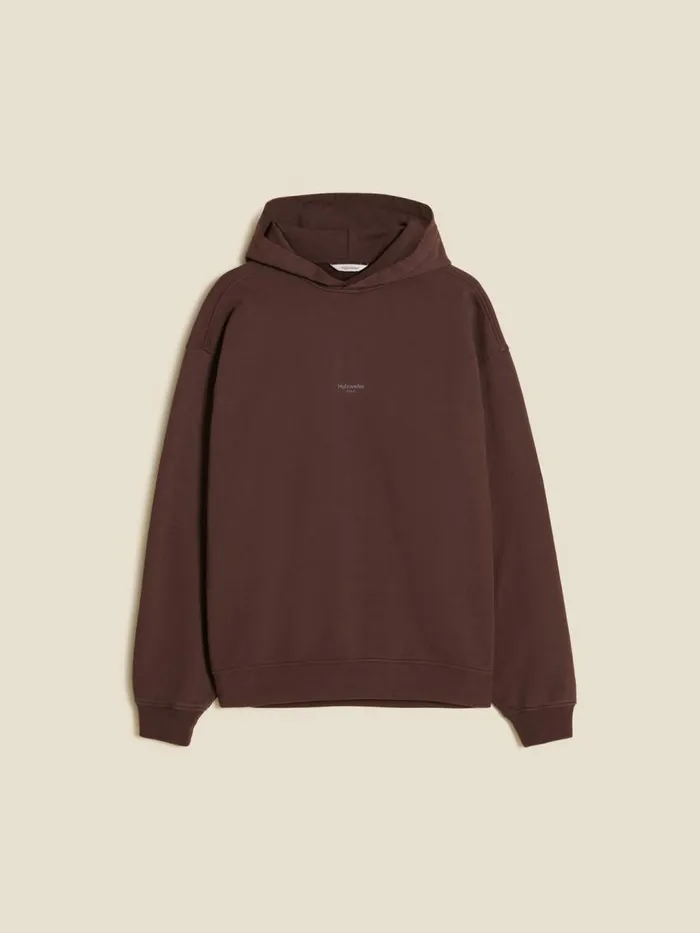 Tshirts and Sweats Men Holzweiler M Paradise Oslo Hoodie Dk Brown