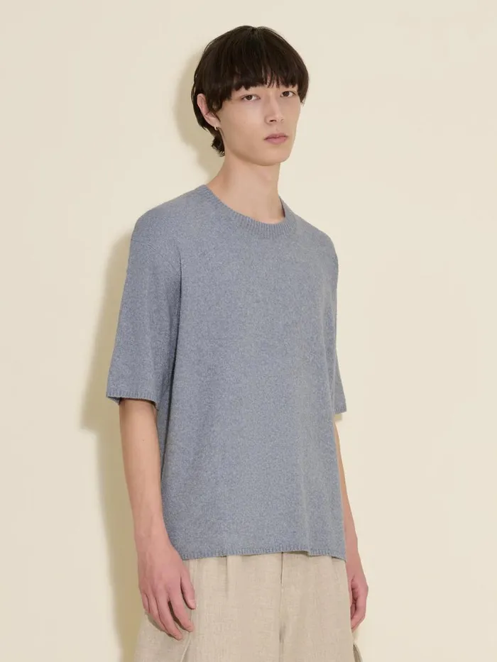 Tshirts and Sweats Men Holzweiler Ranger Knit Tee Blue