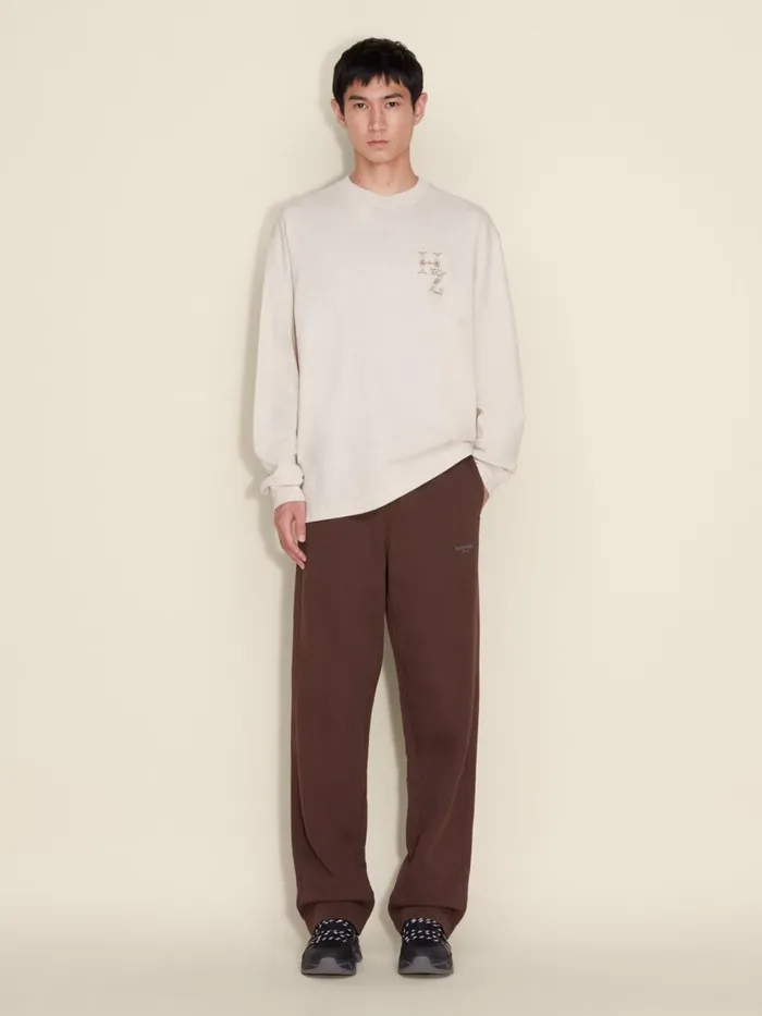 Tshirts and Sweats Men Holzweiler Ranger Logos Longsleeve Sand Mix