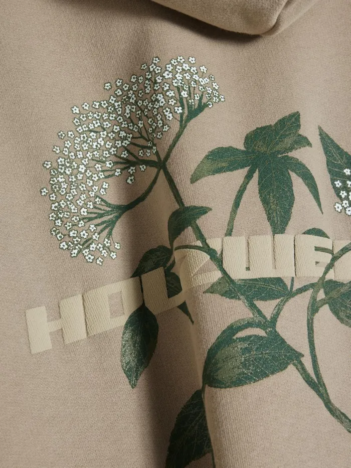 Tshirts and Sweats Women Holzweiler Ceremony Elderflower Zip Hoodie Dk Green
