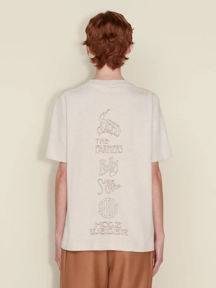 Tshirts and Sweats Women Holzweiler Kjerag Logos Tee Sand Mix