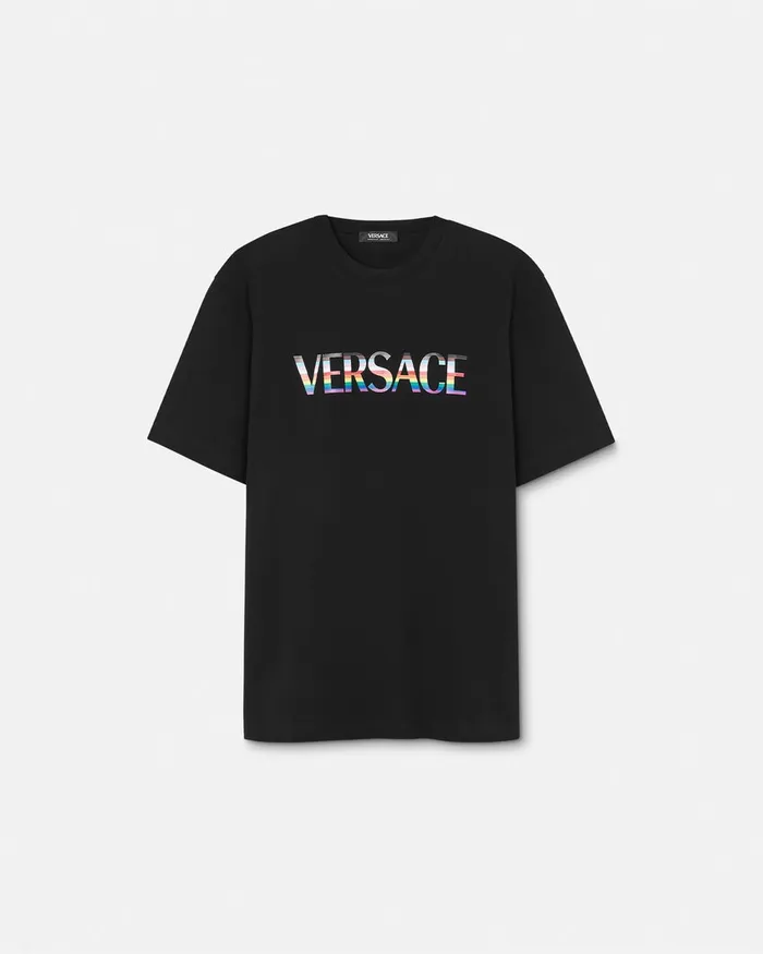TShirts and Sweatshirts WomenMen Versace Pride Barocco Logo TShirt Blackprint