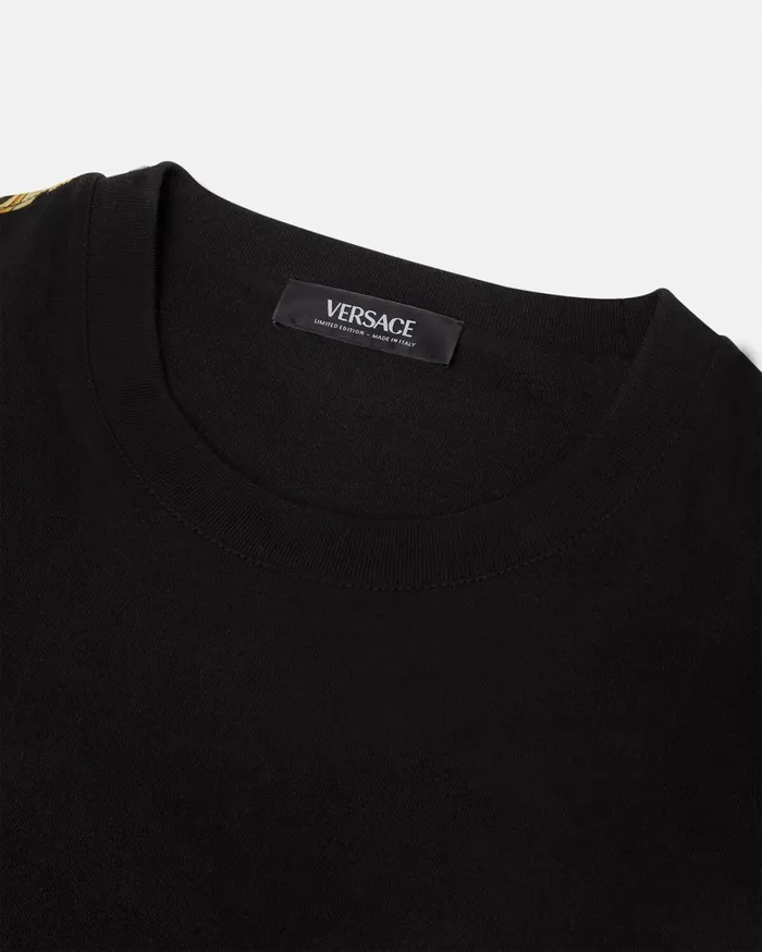 TShirts and Sweatshirts WomenMen Versace Pride Barocco Logo TShirt Blackprint