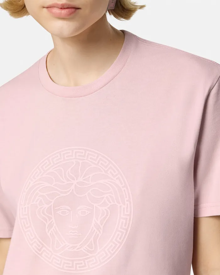 TShirts and Sweatshirts Women Versace Medusa Oversized TShirt Light Pink