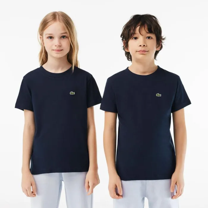 TShirts and Tops Kids Lacoste Kids039 Plain Cotton Jersey TShirt Navy Blue 166 TShirts and Tops Kids Lacoste Kids039 Plain Cotton Jersey TShirt Navy Blue 166