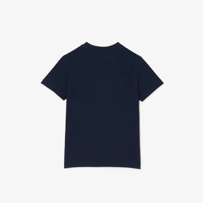 TShirts and Tops Kids Lacoste Kids039 Plain Cotton Jersey TShirt Navy Blue 166