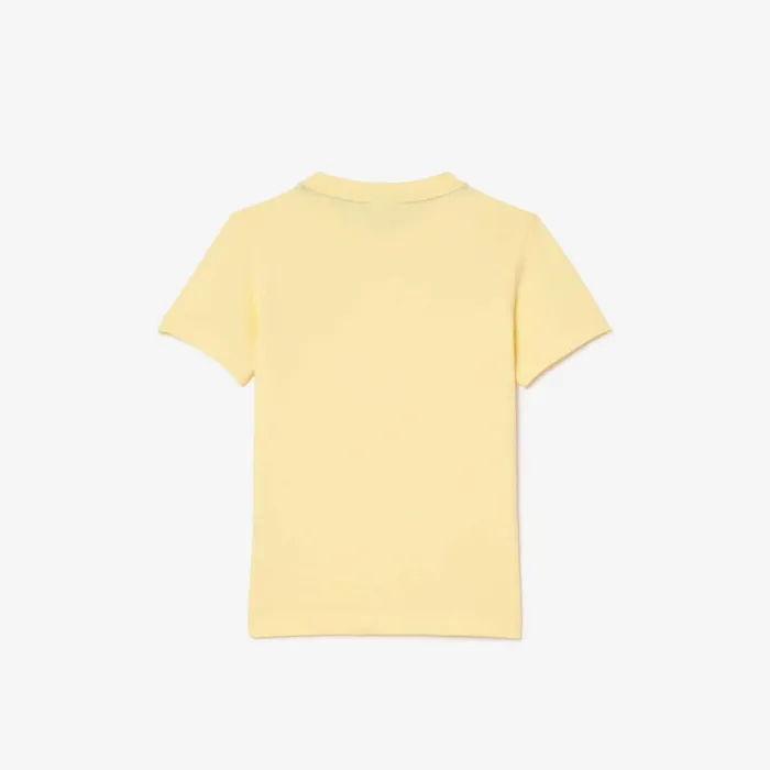 TShirts and Tops Kids Lacoste Kids039 Plain Cotton Jersey TShirt Pastel Yellow 107