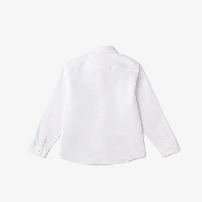 TShirts and Tops Kids Lacoste Kids Contrast Pocket Shirt White Beige Nbn