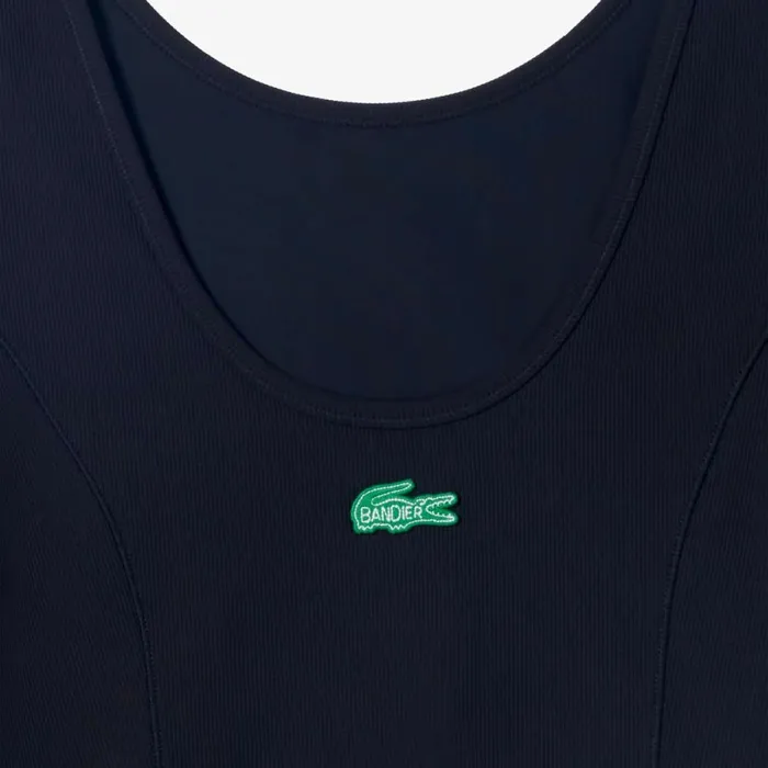 TShirts and Tops Women Lacoste Women039s Lacoste X Bandier Short Sleeve Crop Top Black 031