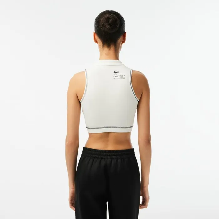 TShirts and Tops Women Lacoste Womens SPORT Polo Style Sports Bra White 70v