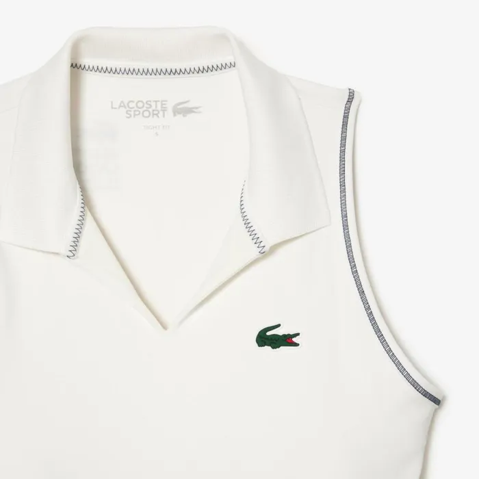 TShirts and Tops Women Lacoste Womens SPORT Polo Style Sports Bra White 70v
