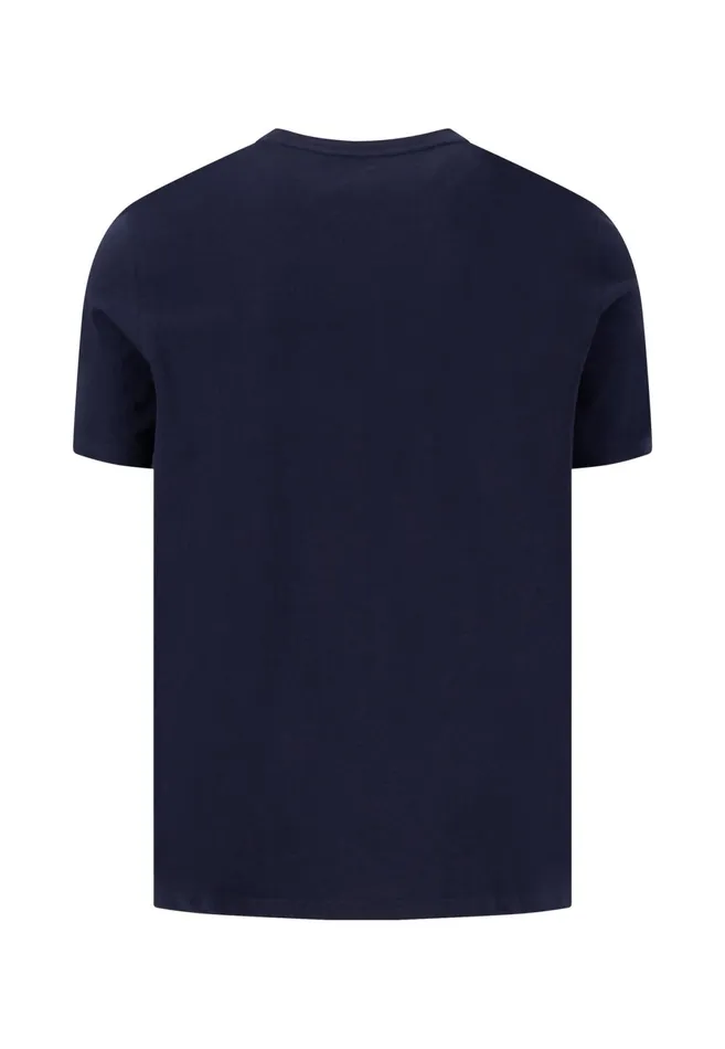 Tshirts Men FYNCHHATTON Tshirt With A Round Neckline With Logoprint Navywhite