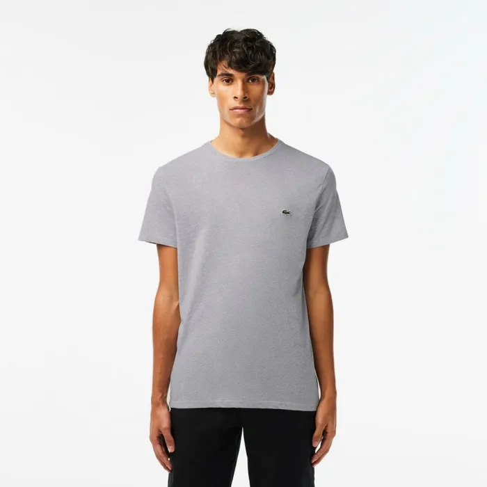 TShirts Men Lacoste Men039s Crew Neck Pima Cotton Jersey TShirt Grey Chine Cca TShirts Men Lacoste Men039s Crew Neck Pima Cotton Jersey TShirt Grey Chine Cca