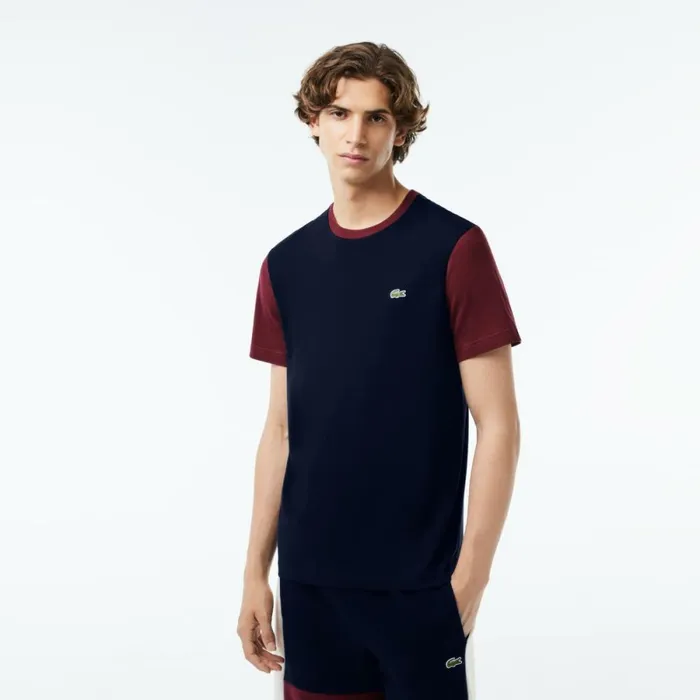 TShirts Men Lacoste Men039s Regular Fit Colorblock Jersey TShirt Navy Blue Bordeaux R1i TShirts Men Lacoste Men039s Regular Fit Colorblock Jersey TShirt Navy Blue Bordeaux R1i