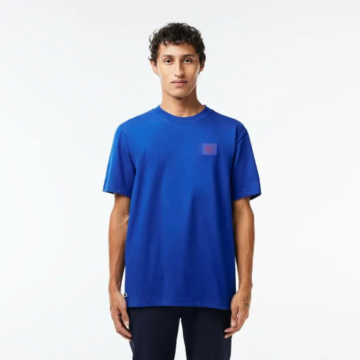 TShirts Men Lacoste Men039s Relaxed Fit Cotton Golf TShirt Gentian Blue Jq0