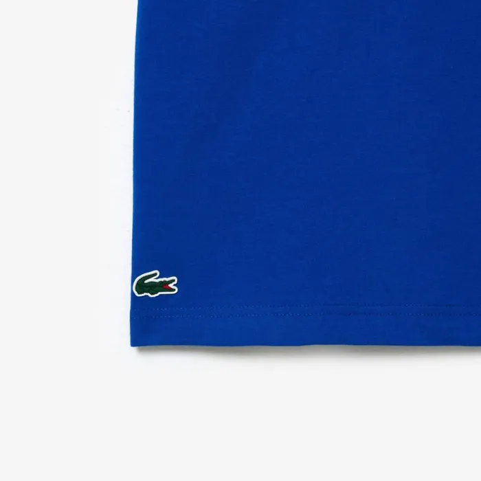 TShirts Men Lacoste Men039s Relaxed Fit Cotton Golf TShirt Gentian Blue Jq0