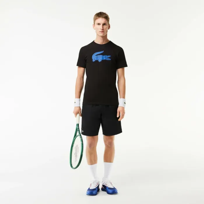 TShirts Men Lacoste Men039s Sport 3D Print Croc Jersey TShirt Black Blue Il5
