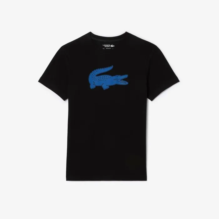 TShirts Men Lacoste Men039s Sport 3D Print Croc Jersey TShirt Black Blue Il5