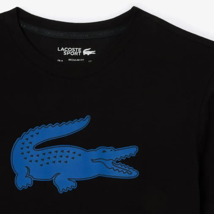 TShirts Men Lacoste Men039s Sport 3D Print Croc Jersey TShirt Black Blue Il5