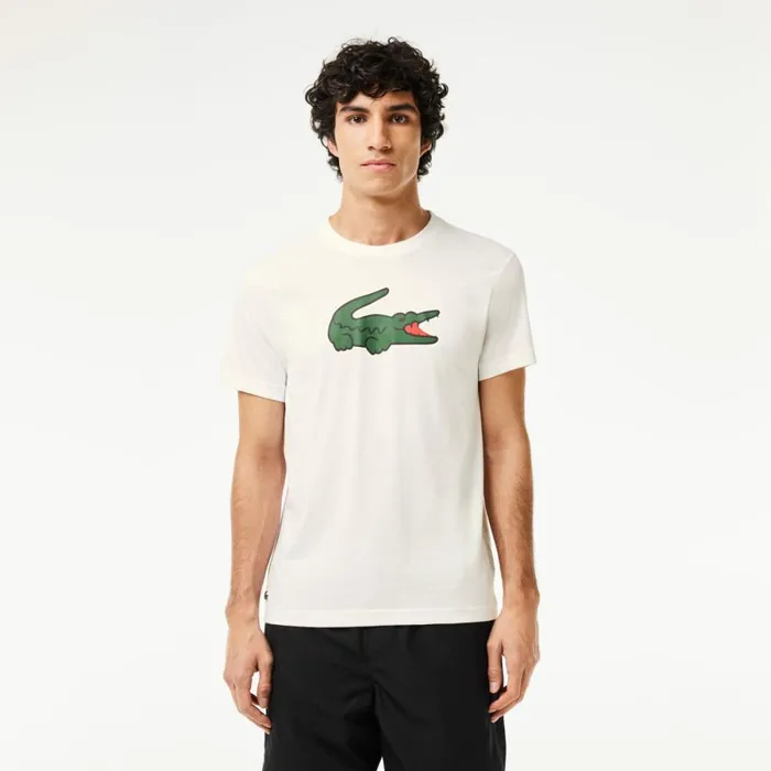 TShirts Men Lacoste Men039s Sport UltraDry Croc Print TShirt White Green White 2d8 TShirts Men Lacoste Men039s Sport UltraDry Croc Print TShirt White Green White 2d8