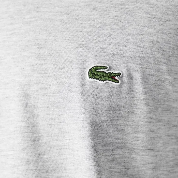 TShirts Men Lacoste Men039s VNeck Lightweight Pima Cotton Jersey TShirt Grey Chine Cca