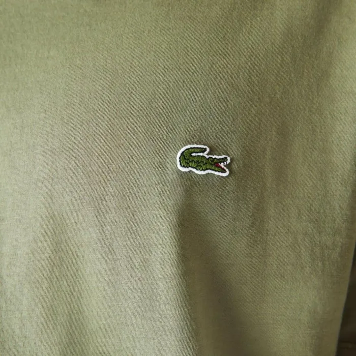 TShirts Men Lacoste Men039s VNeck Pima Cotton Jersey TShirt Khaki Green 316