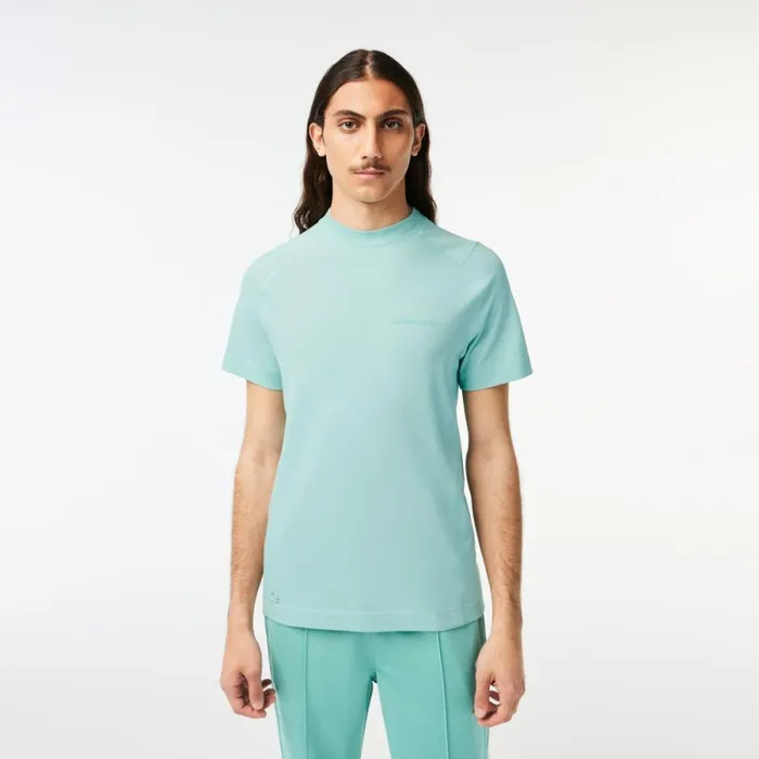 TShirts Men Lacoste Mens Slim Fit Organic Cotton Piqu TShirt Mint Lgf