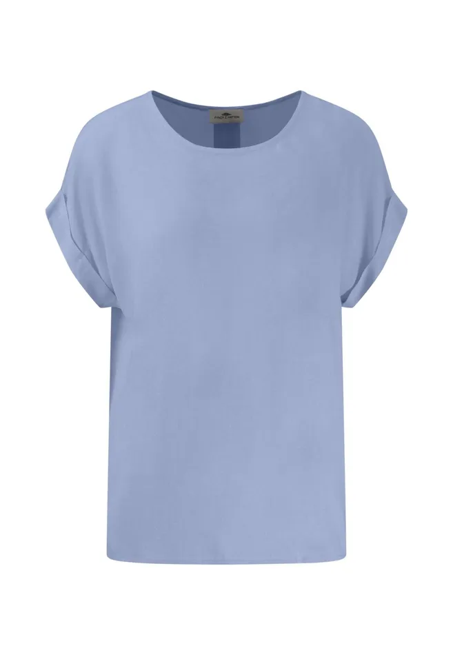 Tshirts Women FYNCHHATTON Short Arm Blouse With A Circular Neckline Summer Redfresh Roselight Blue