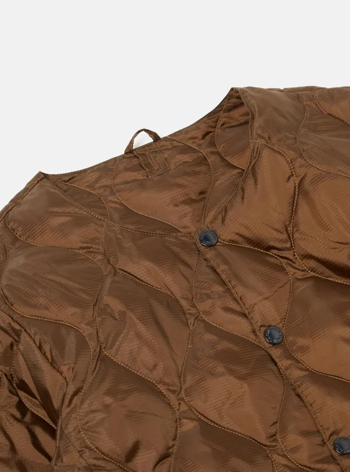 Taion By FCE Packable Inner Down Jacket In Brown Nylon RipstopDuck Men Universal Works Coats and Outerwear