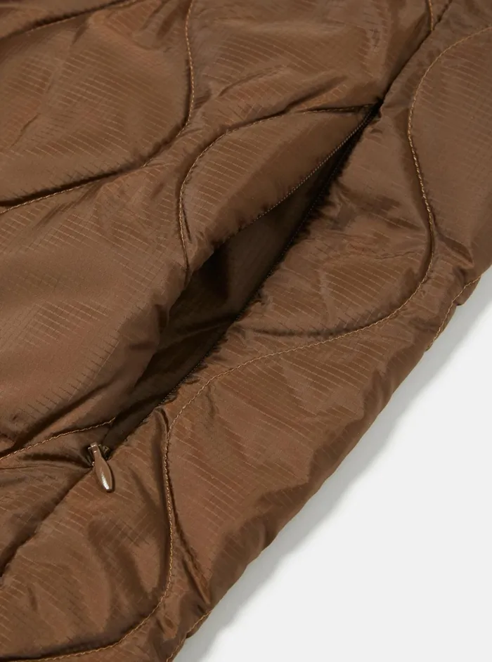 Taion By FCE Packable Inner Down Jacket In Brown Nylon RipstopDuck Men Universal Works Coats and Outerwear