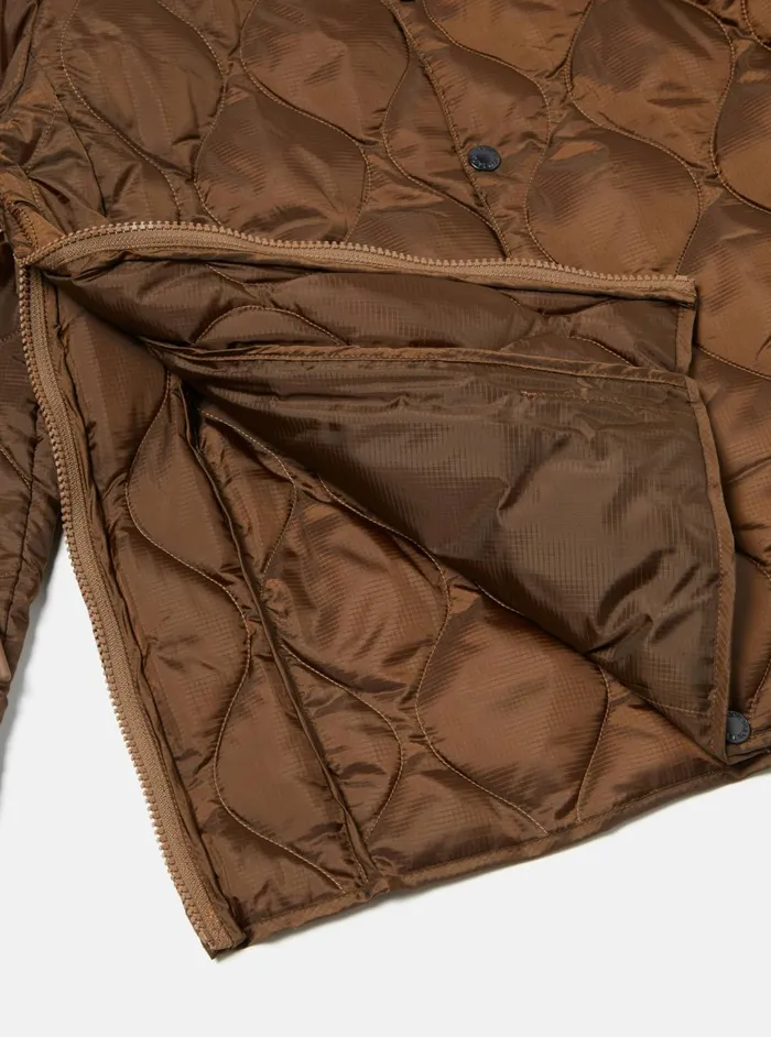 Taion By FCE Packable Inner Down Jacket In Brown Nylon RipstopDuck Men Universal Works Coats and Outerwear