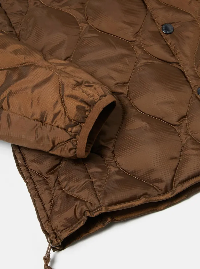 Taion By FCE Packable Inner Down Jacket In Brown Nylon RipstopDuck Men Universal Works Coats and Outerwear