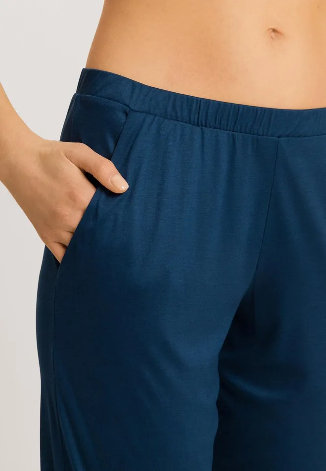 TENCEL And Silk Knit Pant Mystic Blue Women HANRO Pajama Bottoms