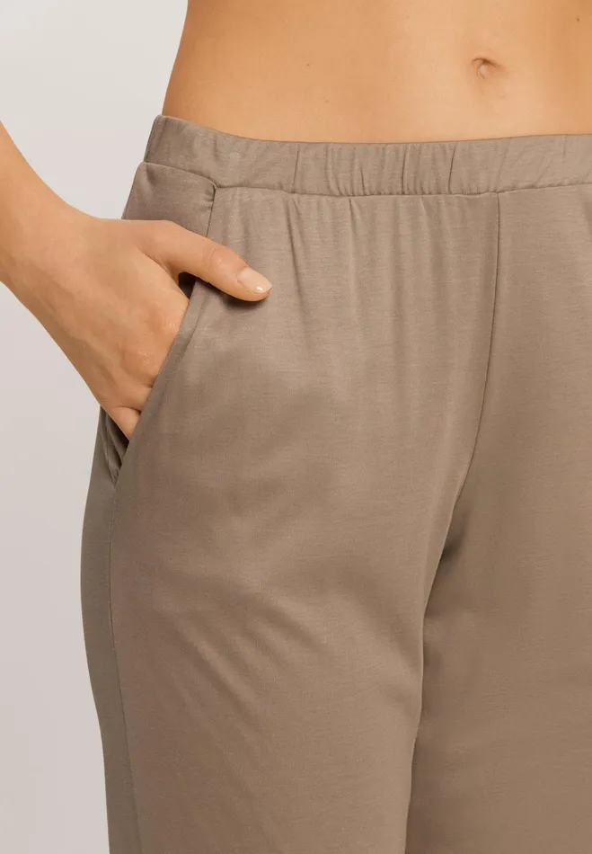 TENCEL And Silk Knit Pant Taupe Women HANRO Pajama Bottoms