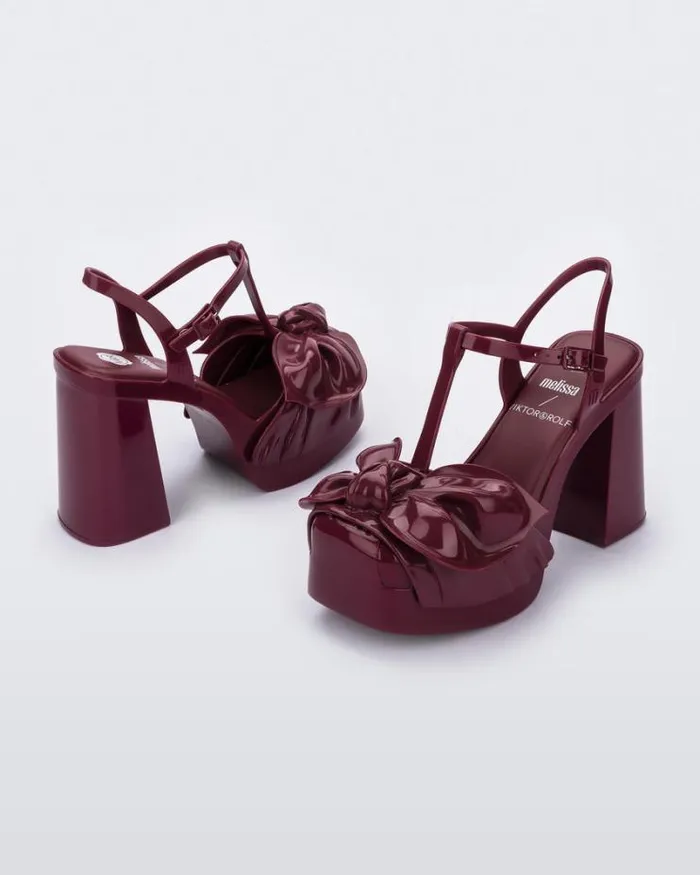 Tie Party Heel Red Women Melissa Heels